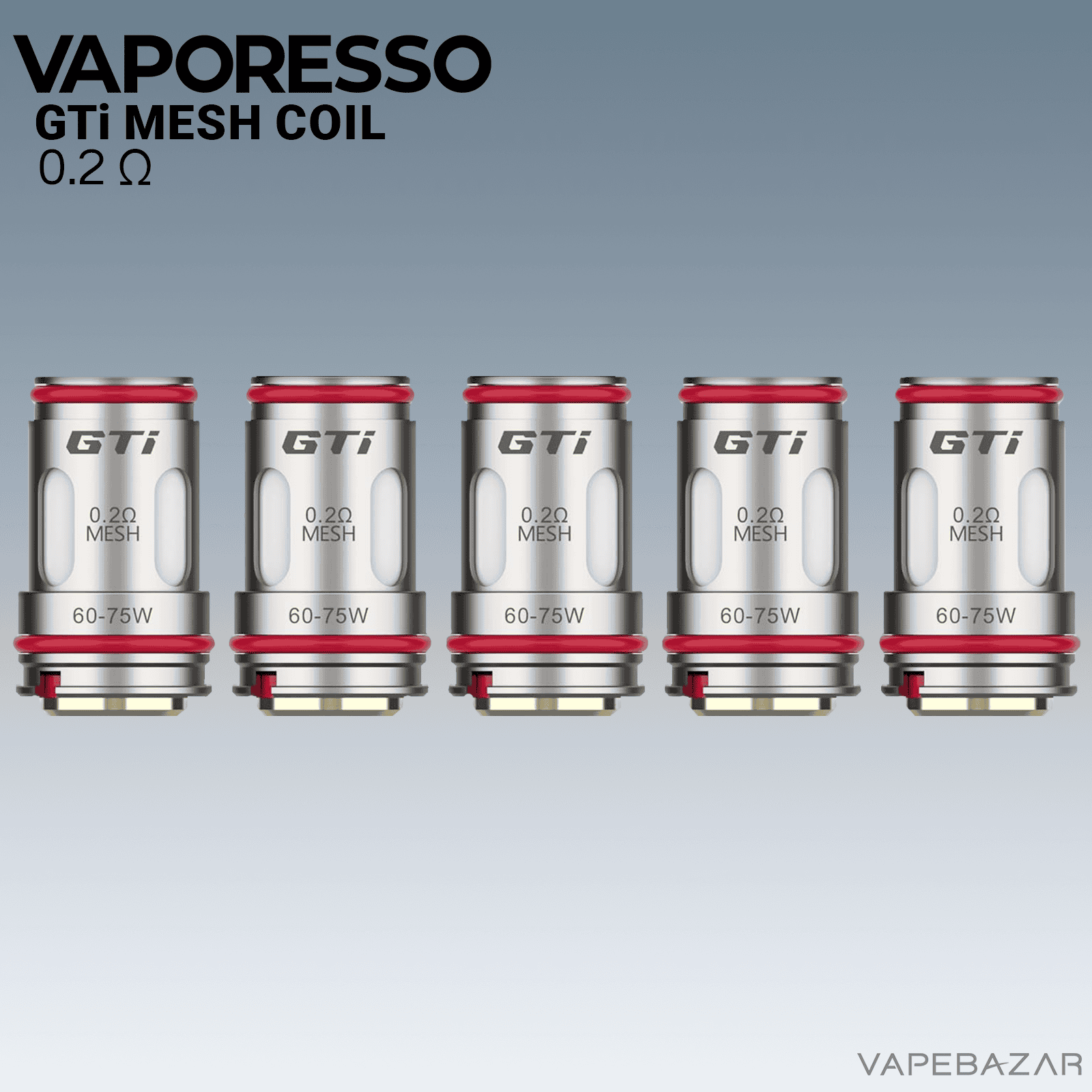 0.2 2 | Vapebazar Vapebazar Vaporesso Gti Mesh Coil - 0,2 Ohm 5Er Pack