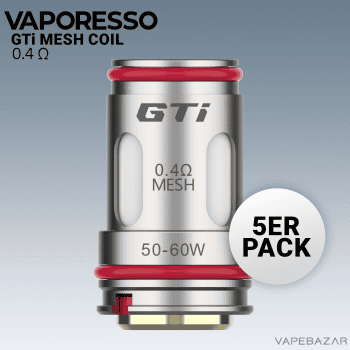 Vapebazar Vaporesso GTi Mesh Coil - 0,4 Ohm 5er Pack