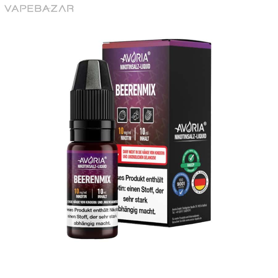 Avoria Nikotinsalz Liquid | Vapebazar Avoria Nikotinsalz Liquid - Beerenmix