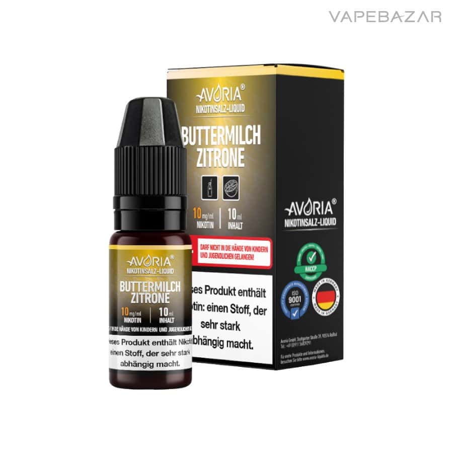 Avoria Nikotinsalz Liquid Buttermilch Zitrone | Vapebazar Avoria Nikotinsalz Liquid - Buttermilch Zitrone