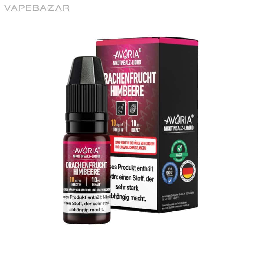 Avoria Nikotinsalz Liquid Drachenfrucht Himbeere | Vapebazar Avoria Nikotinsalz Liquid - Drachenfrucht Himbeere