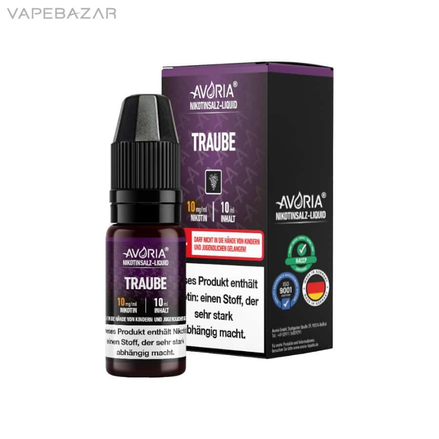 Avoria Nikotinsalz Liquid Traube | Vapebazar Avoria Nikotinsalz Liquid - Traube