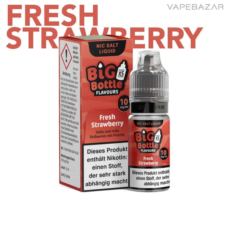 Big Bottle Liquid Nikotinsalz Fresh Strawberry 02 | Vapebazar Big Bottle Nikotinsalz Liquid - Fresh Strawberry