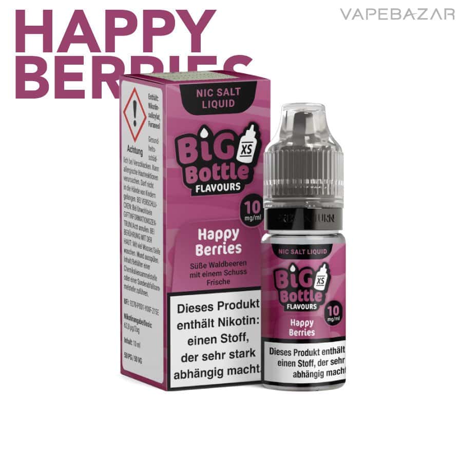 Big Bottle Liquid Nikotinsalz Happy Berries 02 | Vapebazar Big Bottle Nikotinsalz Liquid - Happy Berries