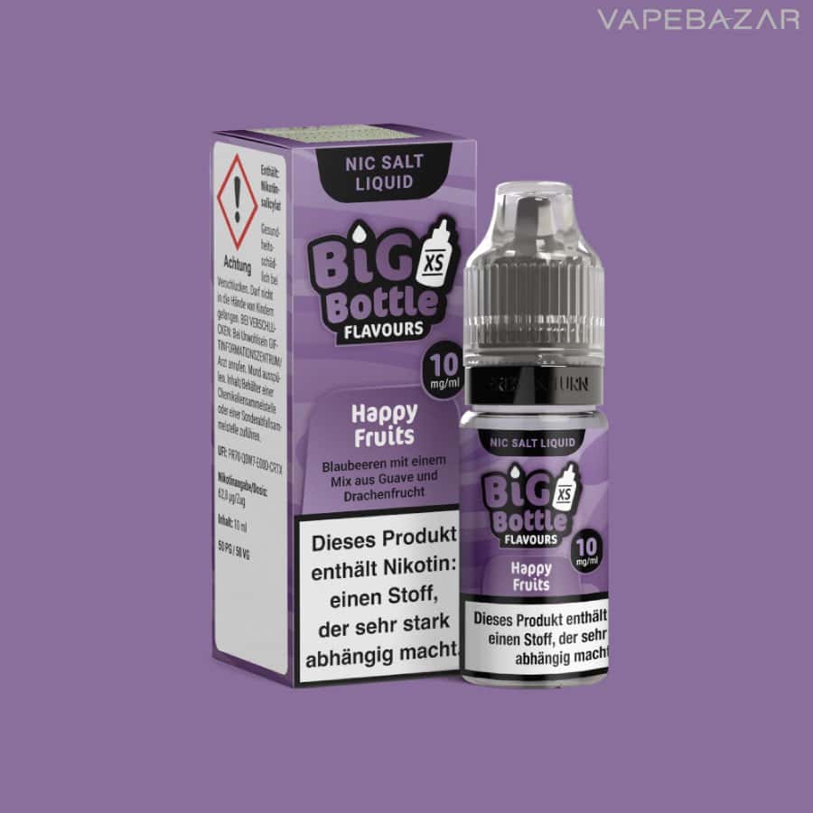 Big Bottle Liquid Nikotinsalz Happy Fruits | Vapebazar Big Bottle Nikotinsalz Liquid - Happy Fruits