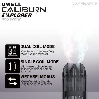 UWELL Caliburn Explorer Podsystem - Black