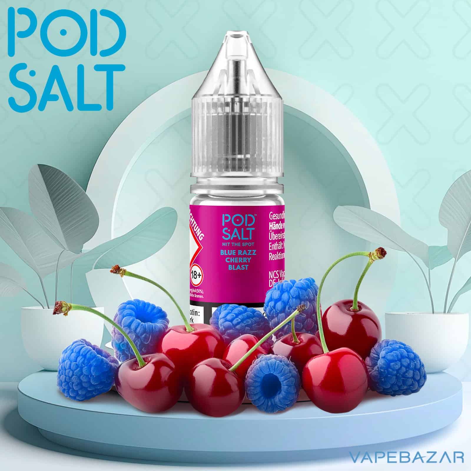 BlueRazzCherryBlas | Vapebazar Vapebazar Pod Salt X Nikotinsalz Liquid - Blue Razz Cherry Blast