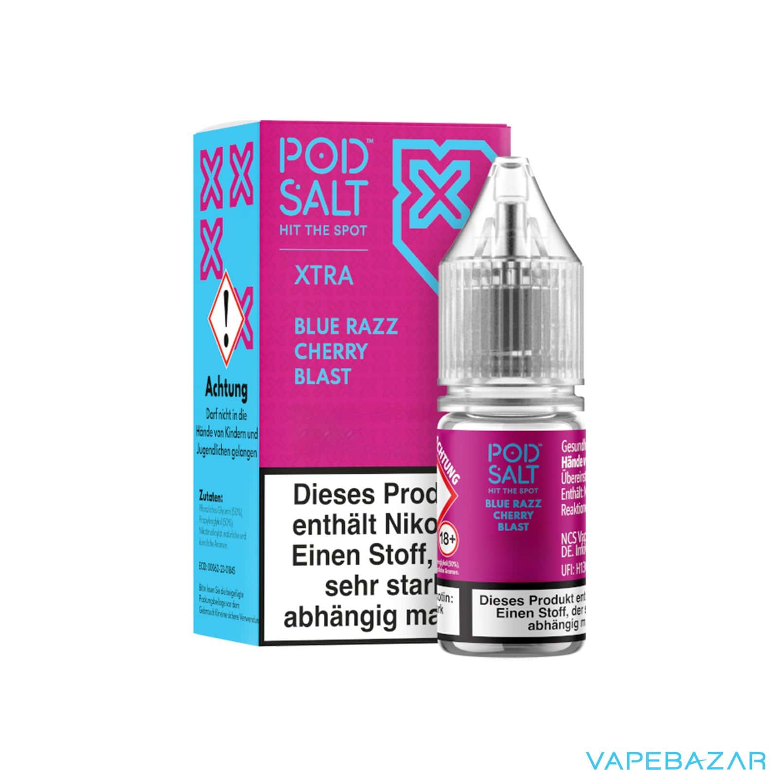BlueRazzCherryBlast3 | Vapebazar Vapebazar Pod Salt X Nikotinsalz Liquid - Blue Razz Cherry Blast