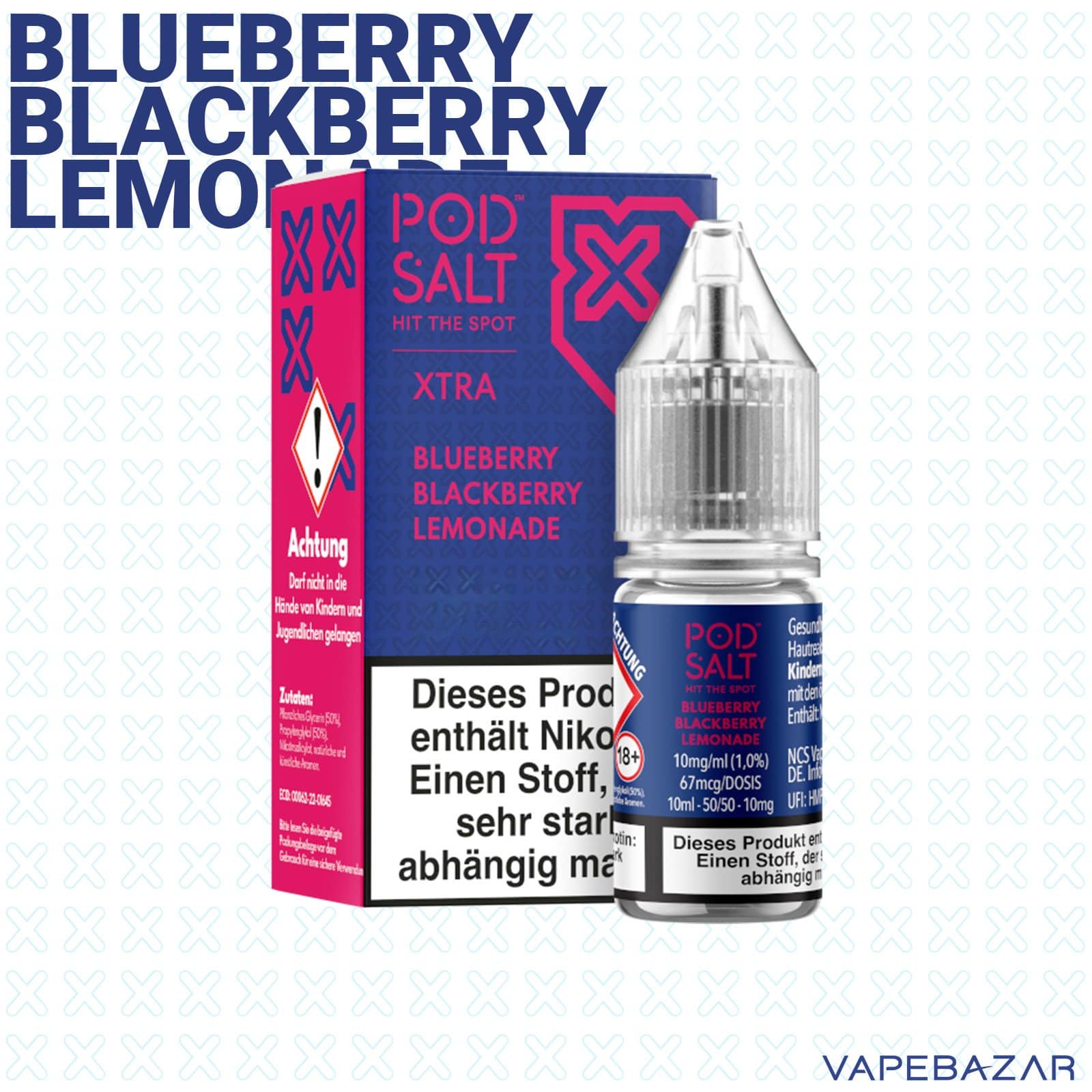 BlueberryBlackberryLemonade2 | Vapebazar Vapebazar Pod Salt X Nikotinsalz Liquid - Blueberry Blackberry Lemonade