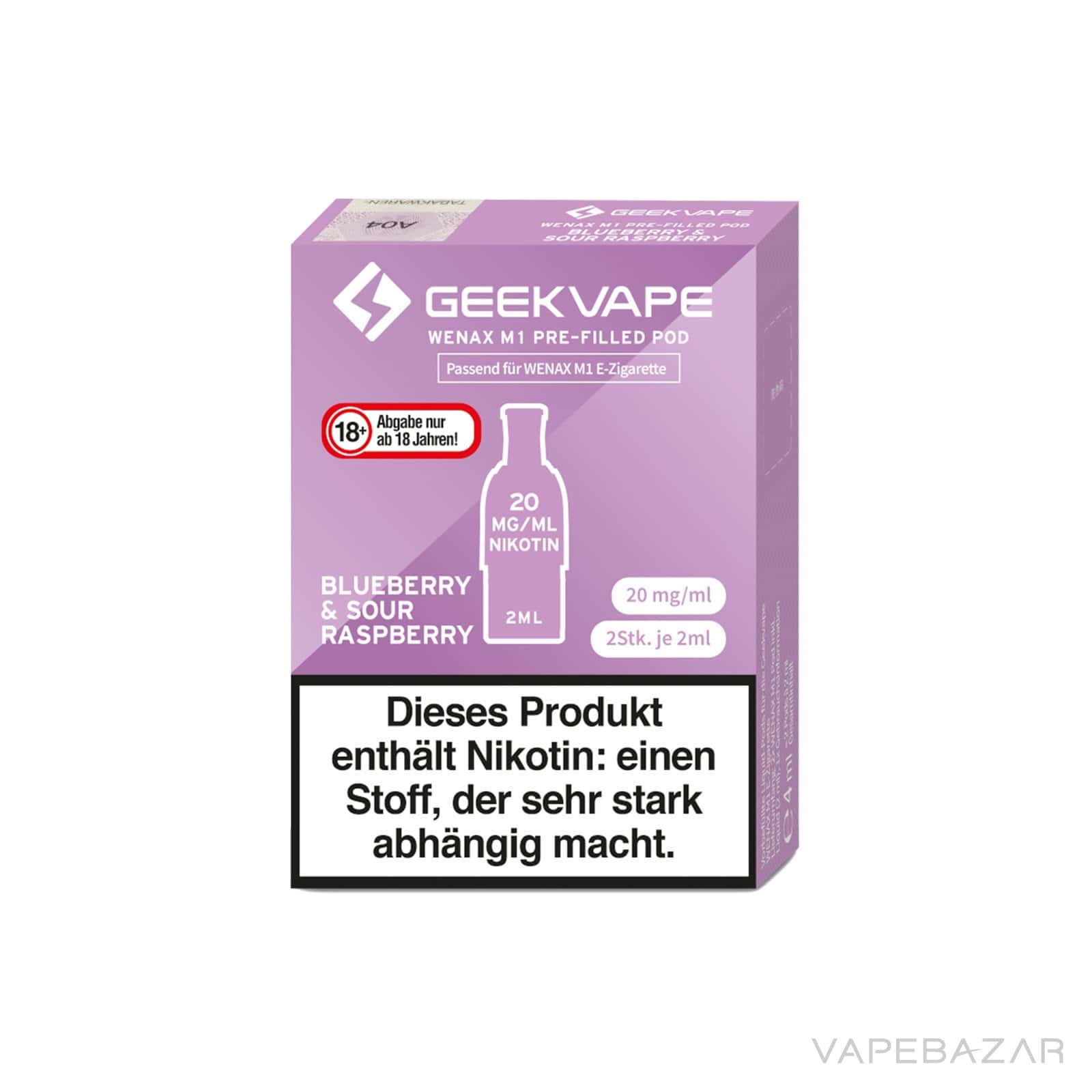 BlueberrySourRaspberry3 1 | Vapebazar Geekvape Wenax M1 Pod - Blueberry Sour Raspberry