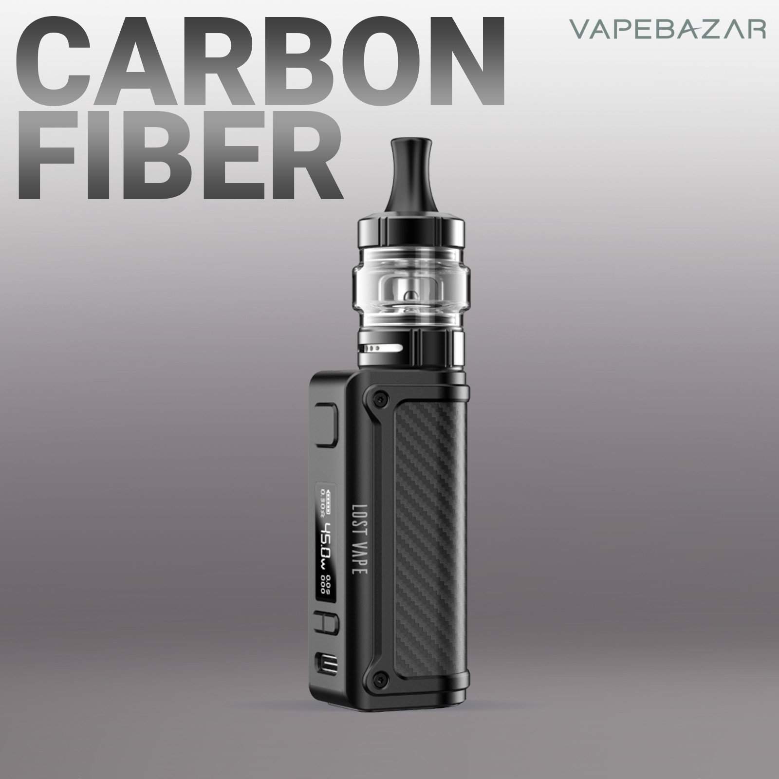 CarbonFiber2 | Vapebazar Lost Vape Thelema Mini Pod System - Carbon Fiber