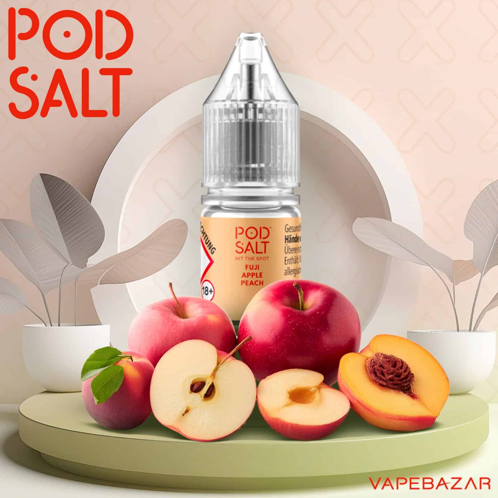 FujiApplePeach | Vapebazar Vapebazar Pod Salt X Nikotinsalz Liquid - Fuji Apple Peach
