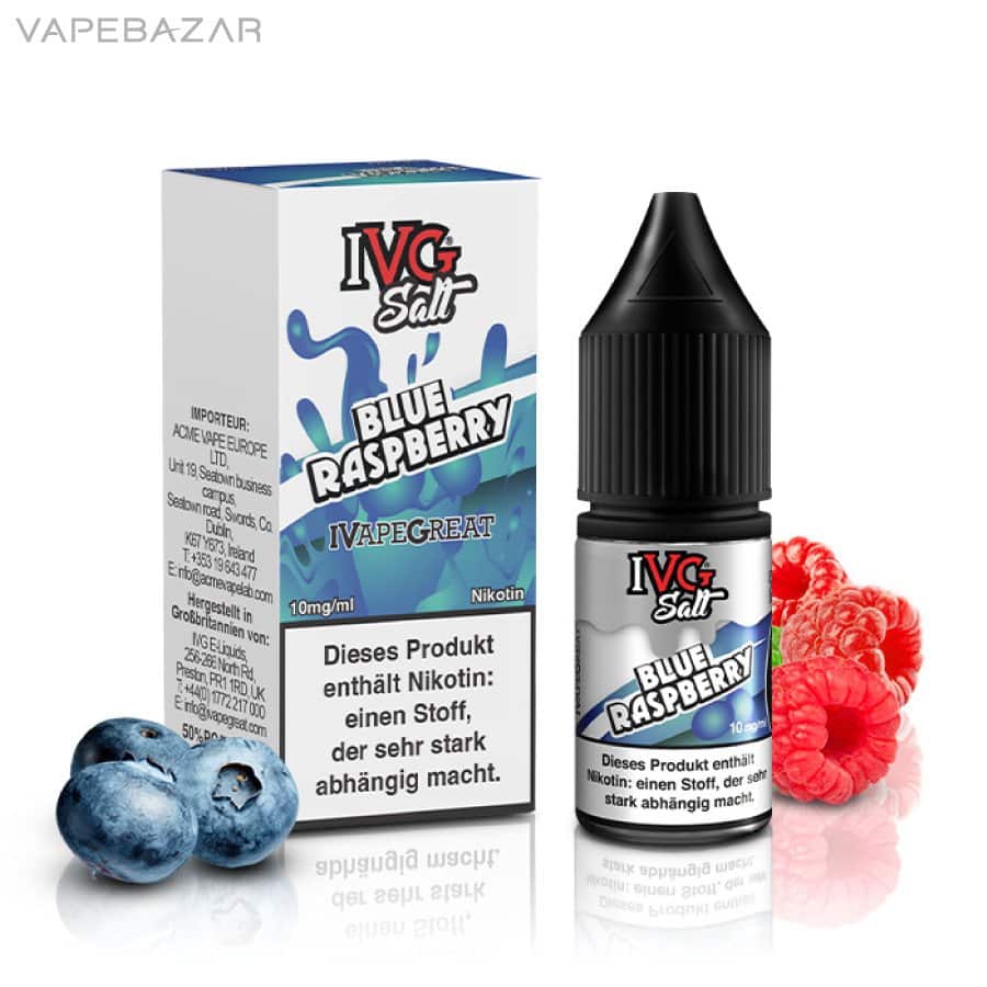 IVG Salt Liquid Blue Raspberry 02 | Vapebazar Ivg Salt Liquid - Blue Raspberry