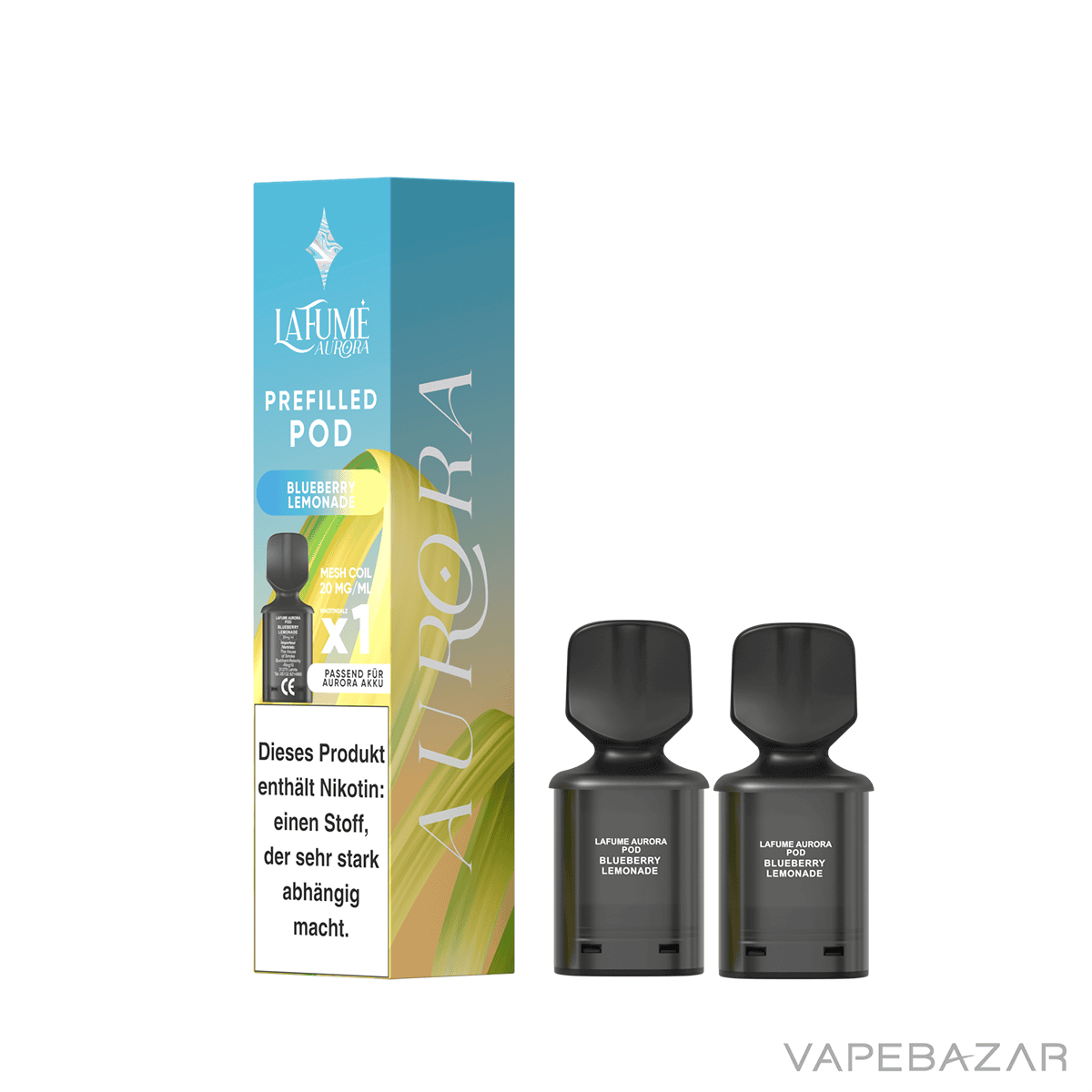 La Fume Aurora Pod System 2er Pack Blueberry Lemonade | Vapebazar La-Fume-Aurora-Pod-System-2Er-Pack-Blueberry-Lemonade