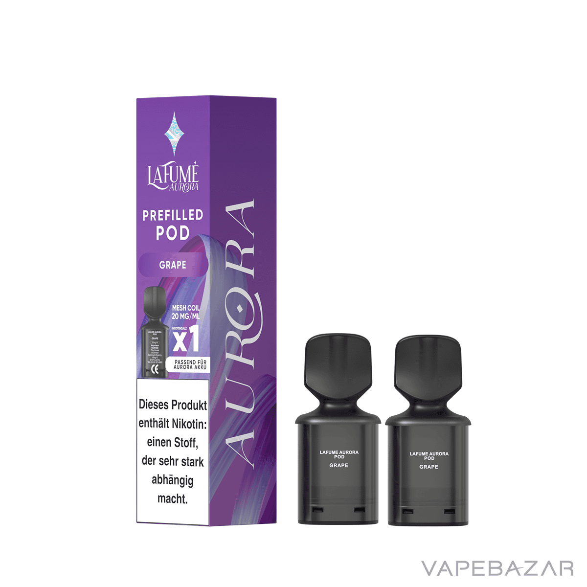 La Fume Aurora Pod System 2er Pack Grape | Vapebazar La-Fume-Aurora-Pod-System-2Er-Pack-Grape