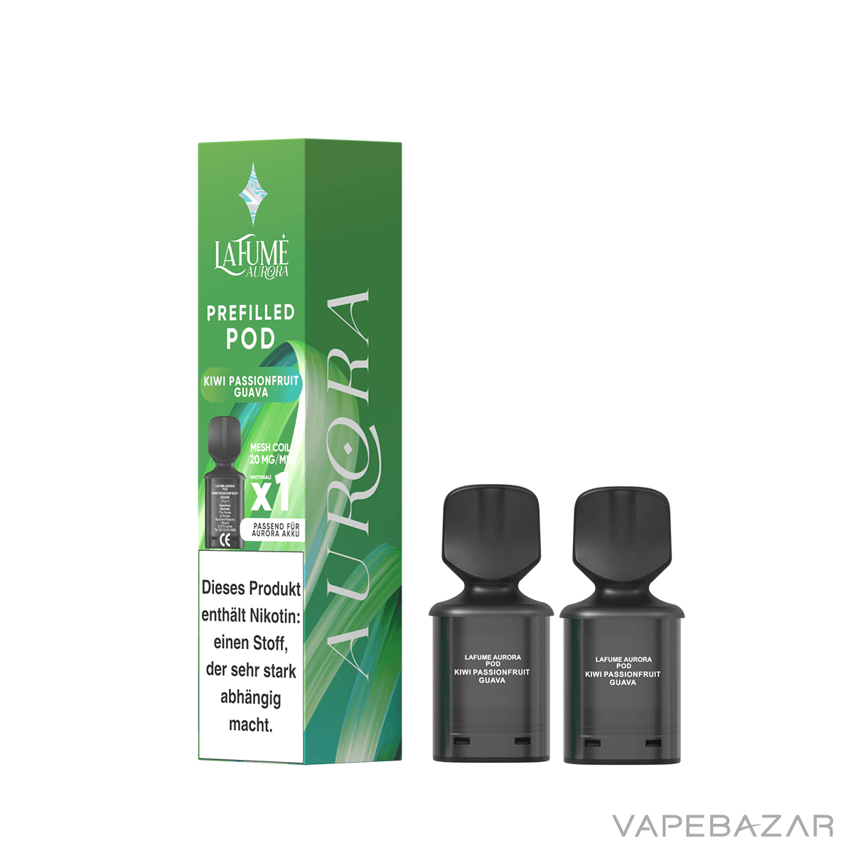 La Fume Aurora Pod System 2er Pack Kiwi Passionfruit Guava | Vapebazar La-Fume-Aurora-Pod-System-2Er-Pack-Kiwi-Passionfruit-Guava