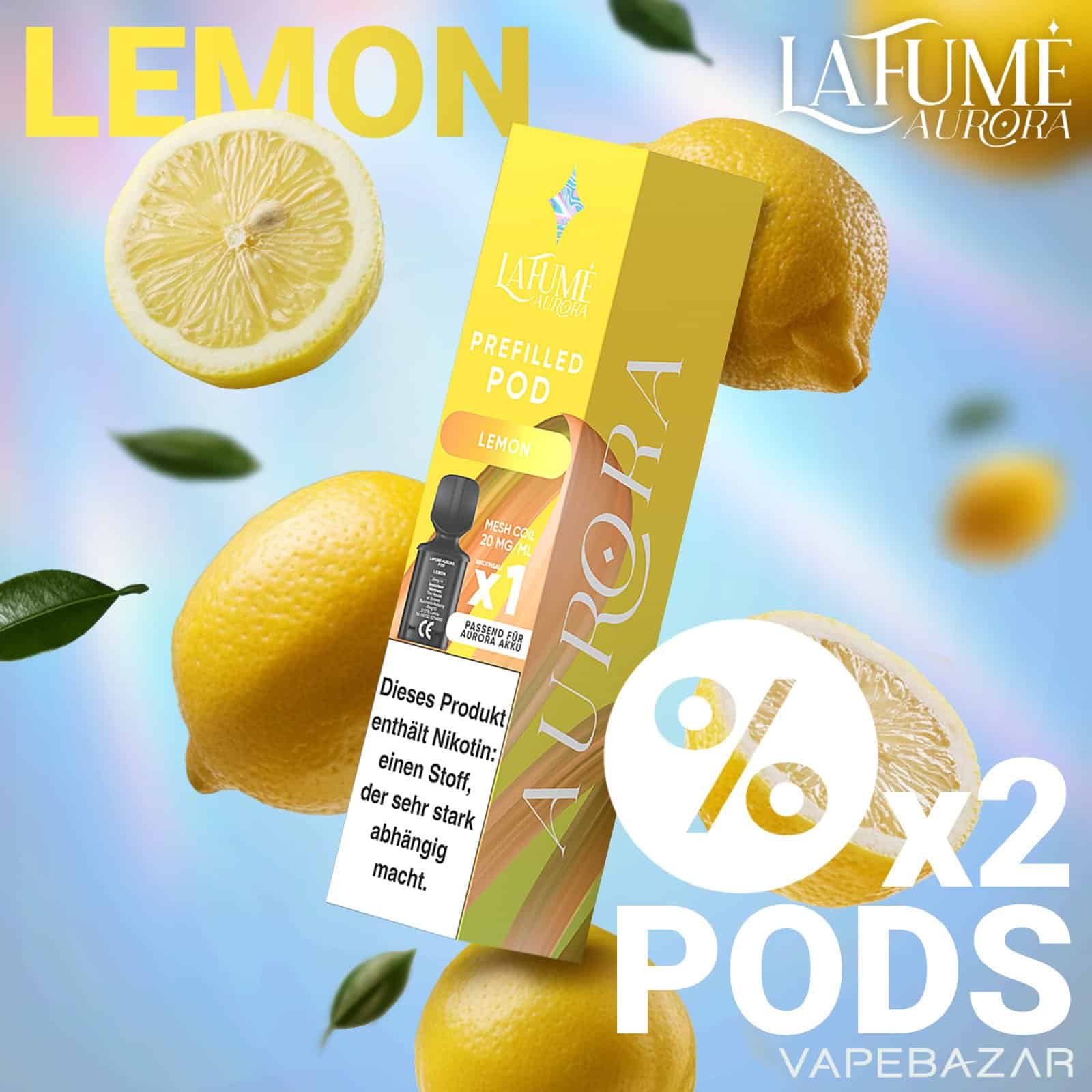 La Fume Aurora Pod System 2er Pack Lemon 03 | Vapebazar La-Fume-Aurora-Pod-System-2Er-Pack-Lemon-03
