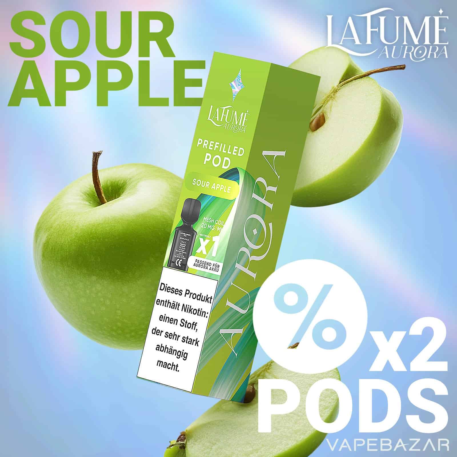 La Fume Aurora Pod System 2er Pack SourApple 03 | Vapebazar La-Fume-Aurora-Pod-System-2Er-Pack-Sourapple-03