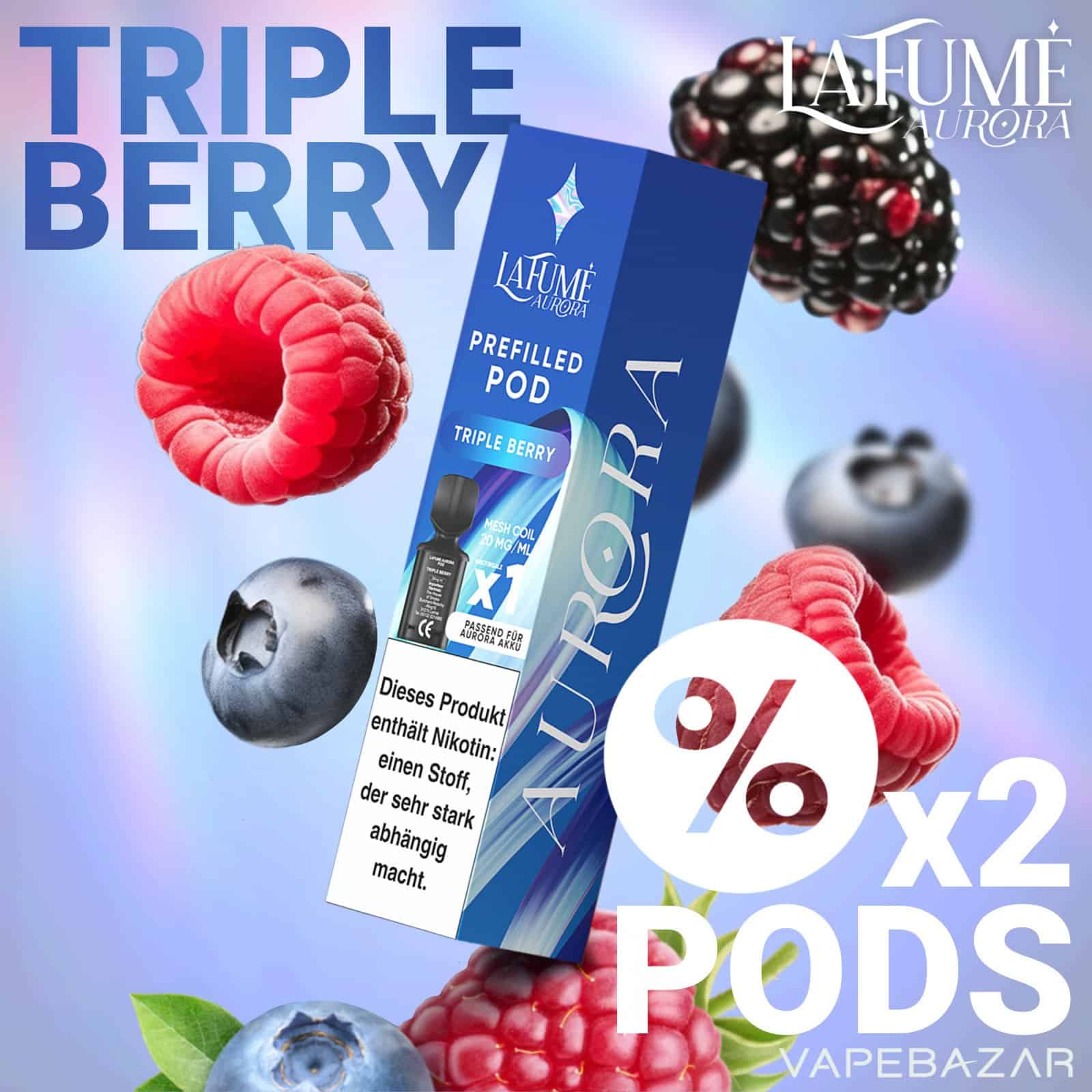 La Fume Aurora Pod System 2er Pack Triple Berry 3 | Vapebazar La-Fume-Aurora-Pod-System-2Er-Pack-Triple-Berry-3