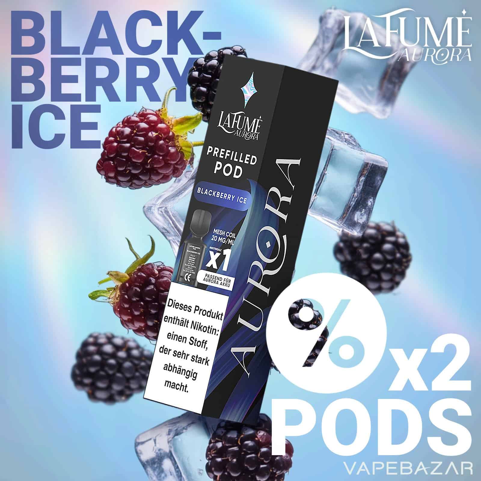 La Fume Aurora Pod System Blackberry Ice 03 | Vapebazar La Fume Aurora Podsystem - Blackberry Ice 2Er Pack
