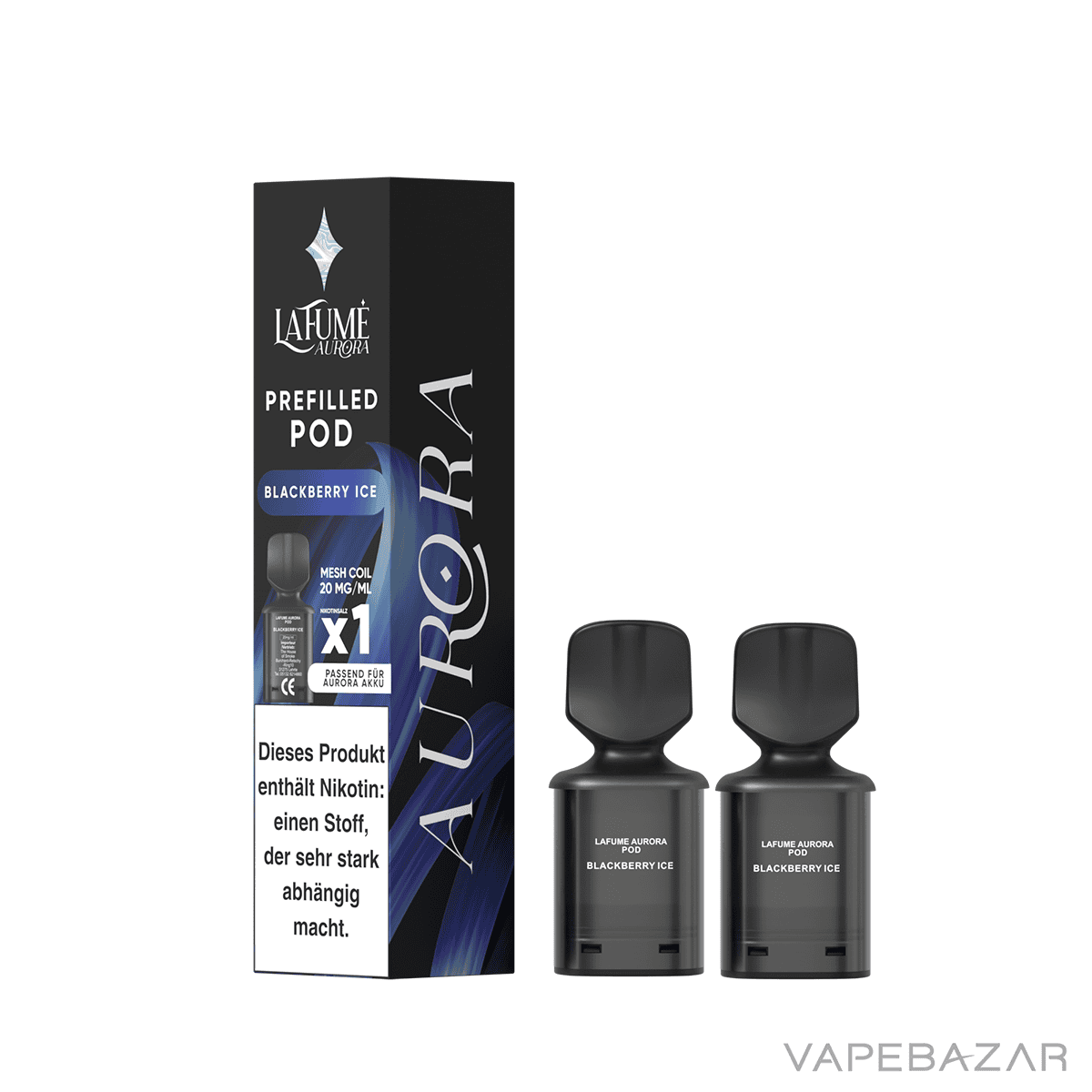 La Fume Aurora Pod System Blackberry Ice | Vapebazar La Fume Aurora Podsystem - Blackberry Ice 2Er Pack