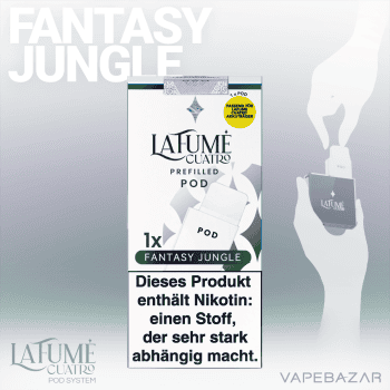 La Fume Cuatro – Fantasy Jungle – Prefilled Liquid Pod – 2er Pack