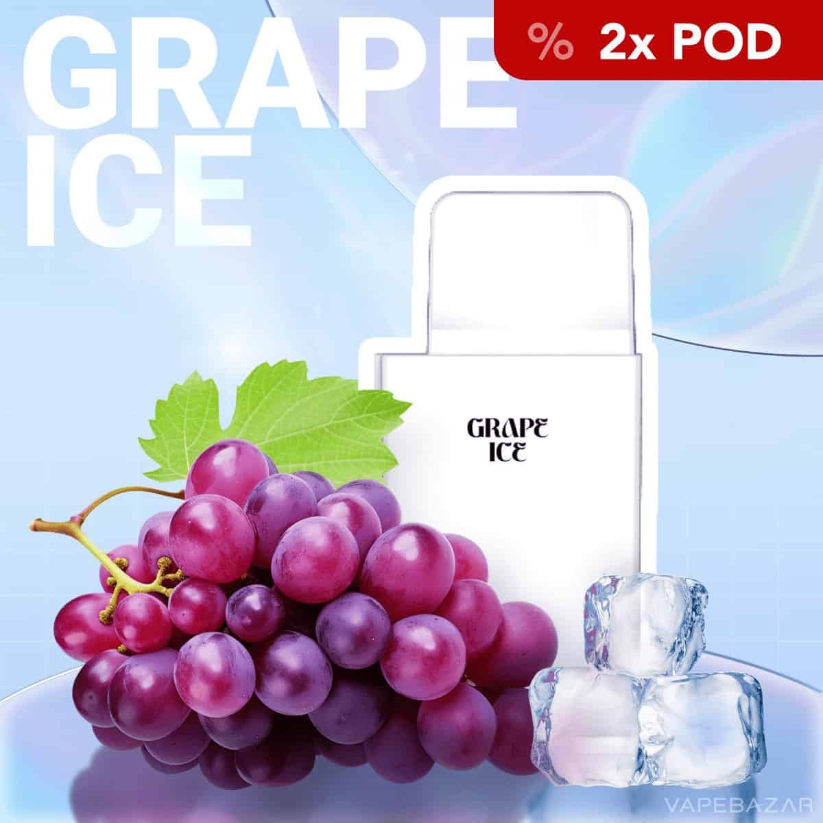 La Fume Cuatro Pod Grape Ice 01 | Vapebazar La Fume Cuatro – Grape Ice – Prefilled Liquid Pod – 2Er Pack - Vape System
