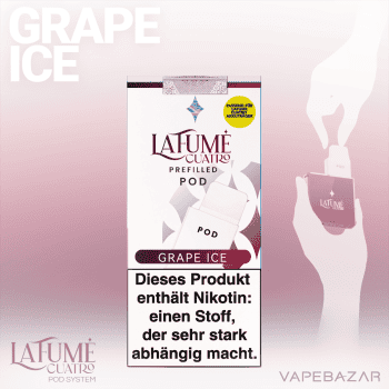 La Fume Cuatro – Grape Ice – Prefilled Liquid Pod – 2er Pack