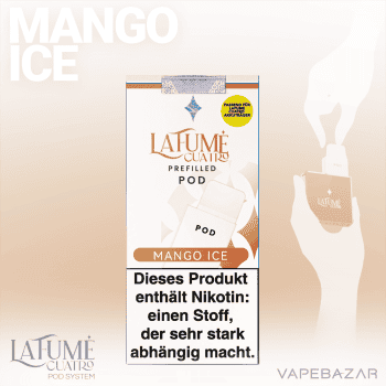 La Fume Cuatro – Mango Ice – Prefilled Liquid Pod – 2er Pack Prefilled Vape System