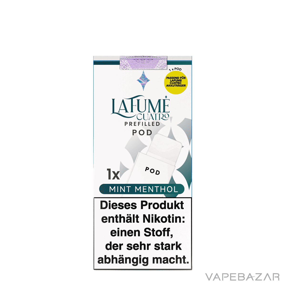 La Fume Cuatro Pod Mint Menthol 03 | Vapebazar La Fume Cuatro Pod Mint Menthol - Prefilled Pod System 2Er Pack