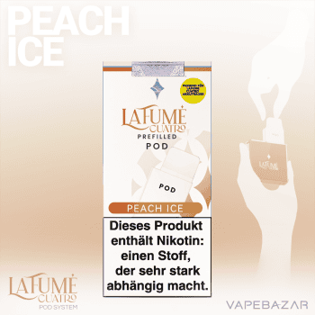 La Fume Cuatro Pod System - Peach Ice - Vape System Prefilled Pod