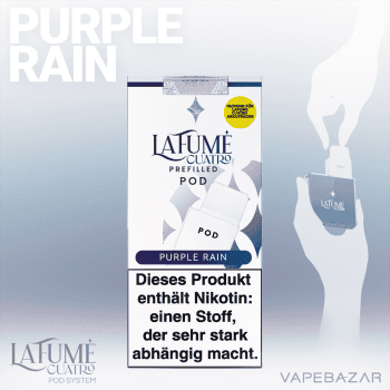 La Fume Cuatro – Purple Rain – Prefilled Liquid Pod – 2er Pack - Vape System