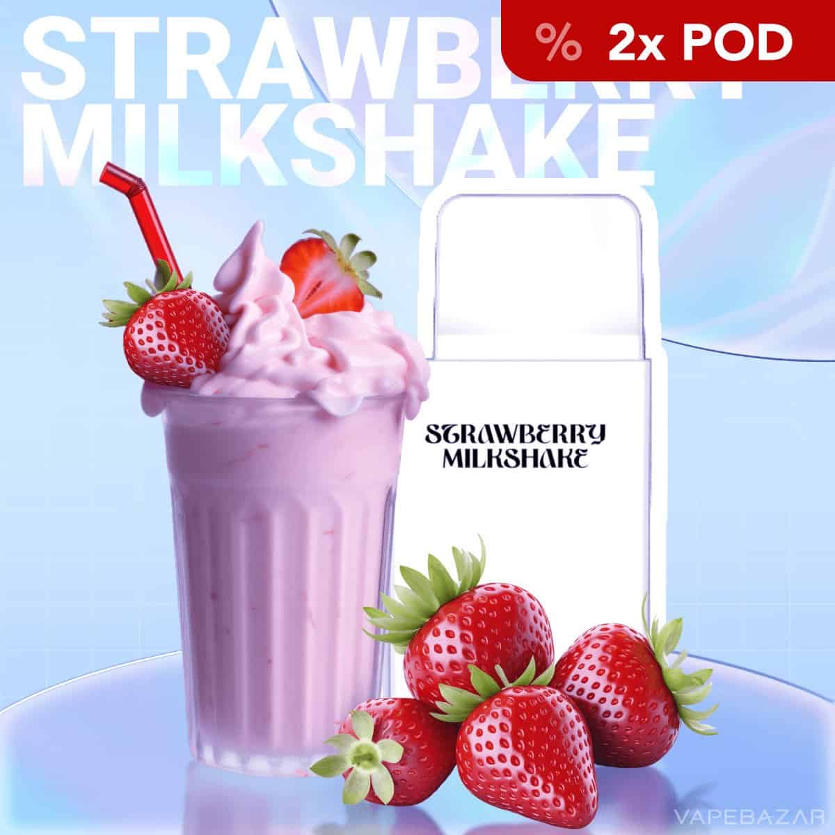 La Fume Cuatro Pod Strawberry Milkshake 2er Pack 01 | Vapebazar La Fume Cuatro Pod - Strawberry Milkshake - 2Er Prefilled Pod System E-Zigarette