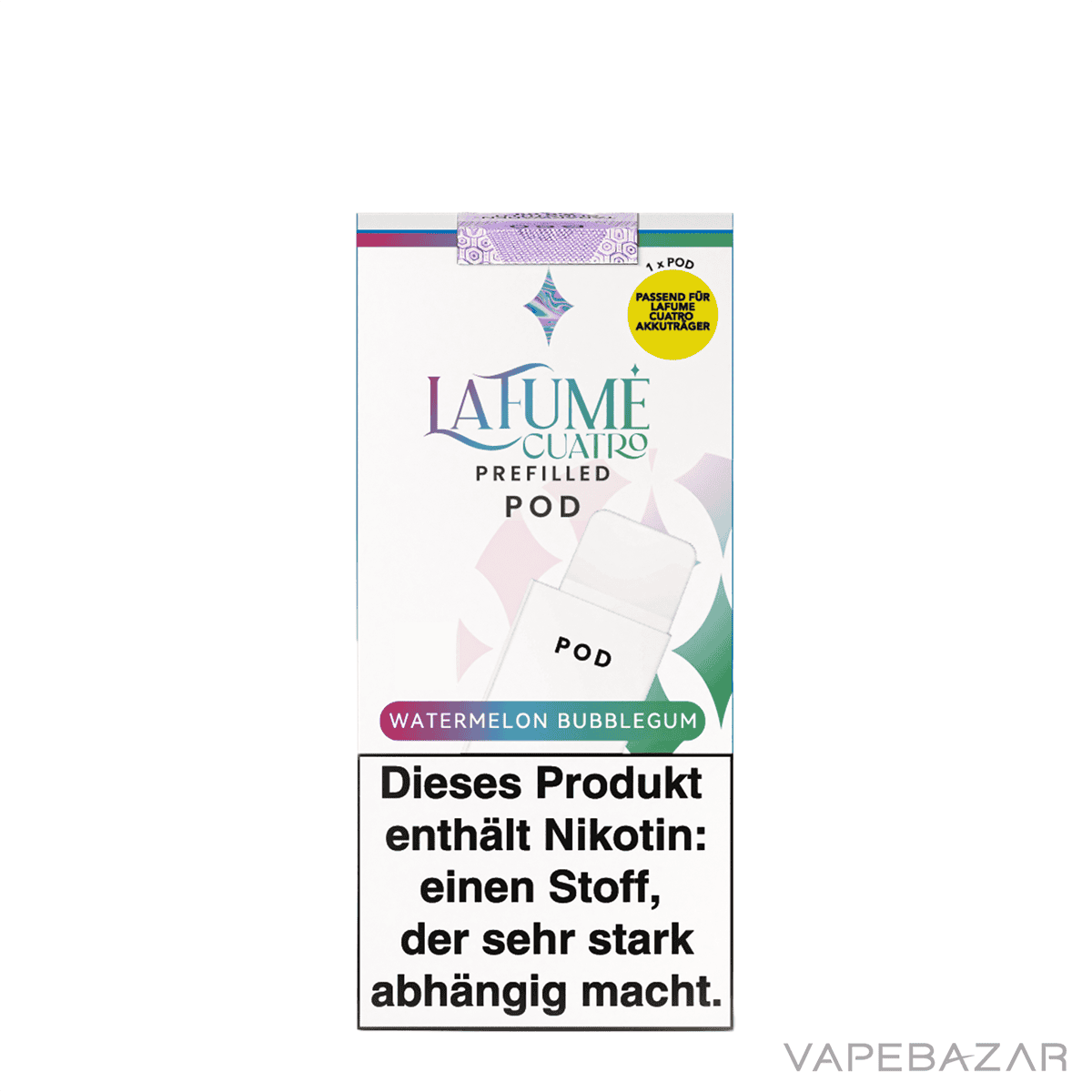 La Fume Cuatro Pod Watermelon Bubbelgum 2er Pack 03 | Vapebazar La Fume Cuatro Pod - Watermelon Bubbelgum 2Er Pack