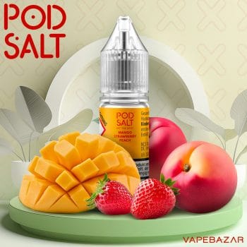 Vapebazar Pod Salt X Nikotinsalz Liquid - mango strawberry peach