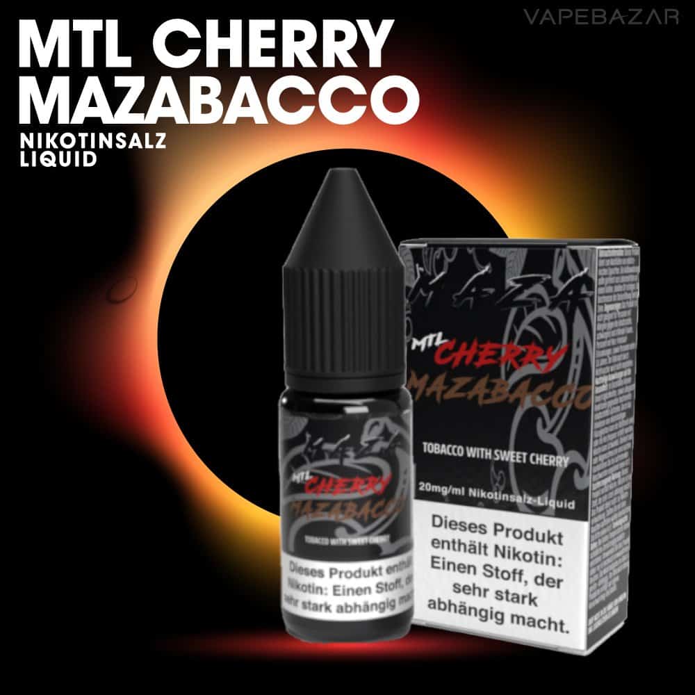 Maza Nikotinsalz Liquid MTL Cherry Mazabacco | Vapebazar Maza Nikotinsalz Liquid - Mtl Cherry Mazabacco