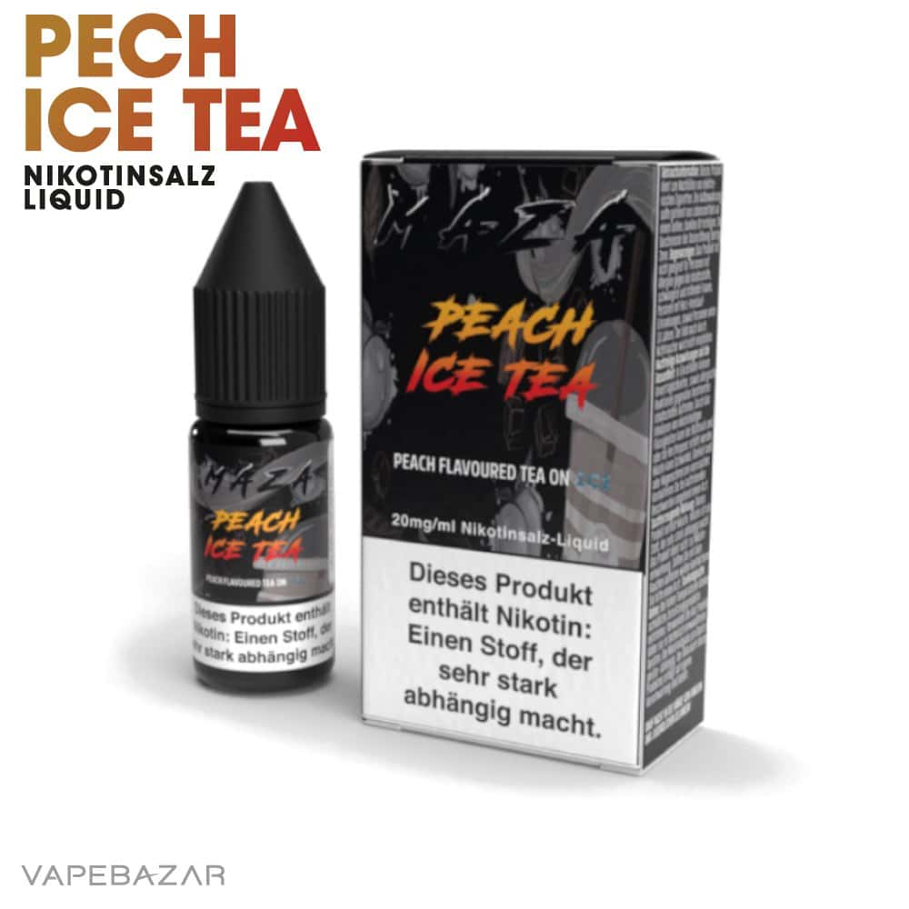 Maza Nikotinsalz Liquid Peach Ice Tea 02 | Vapebazar Maza Nikotinsalz Liquid - Peach Ice Tea