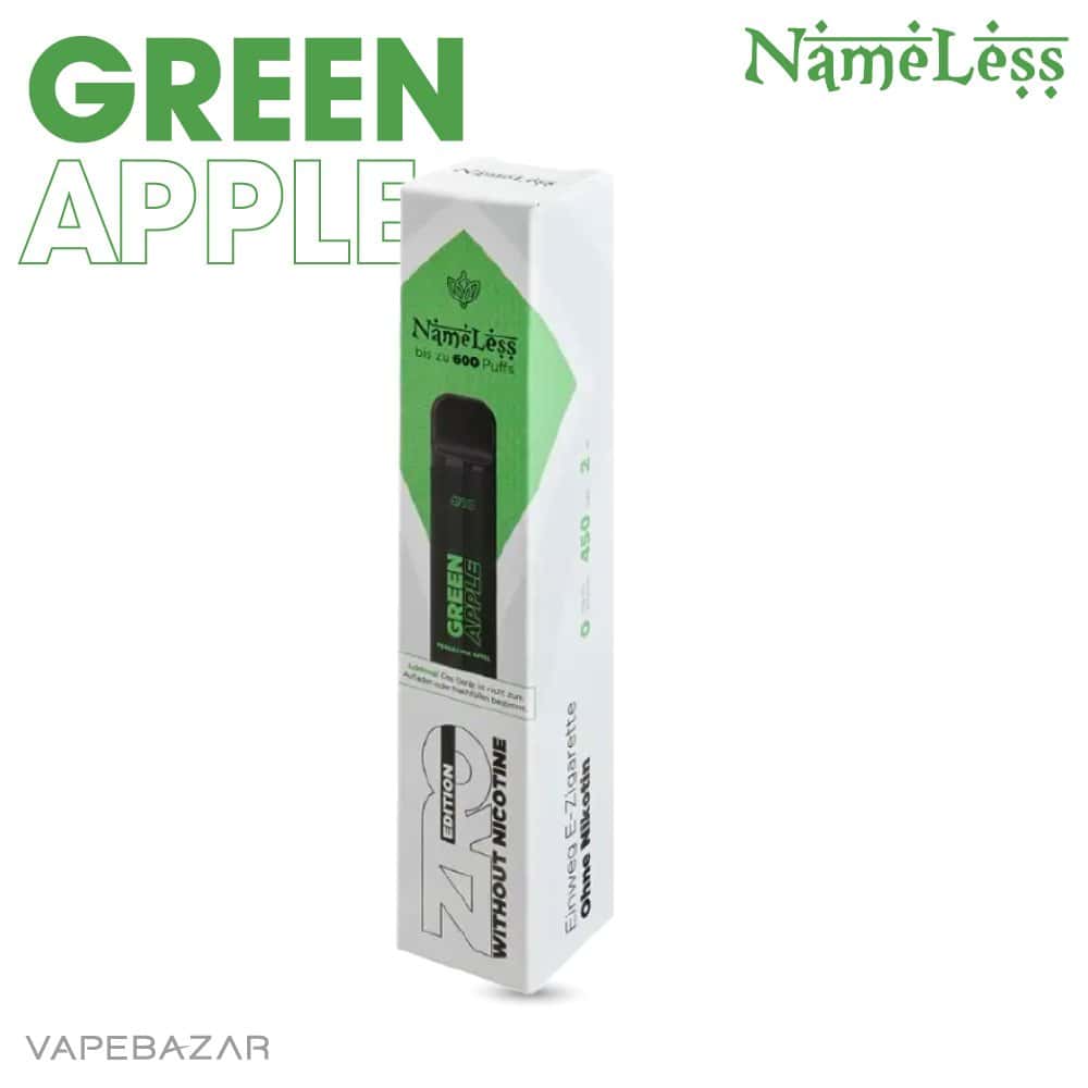 Nameless Zero Nikotinfrei Green Apple | Vapebazar Nameless Vape Zro Edition - Green Apple - Nikotinfrei