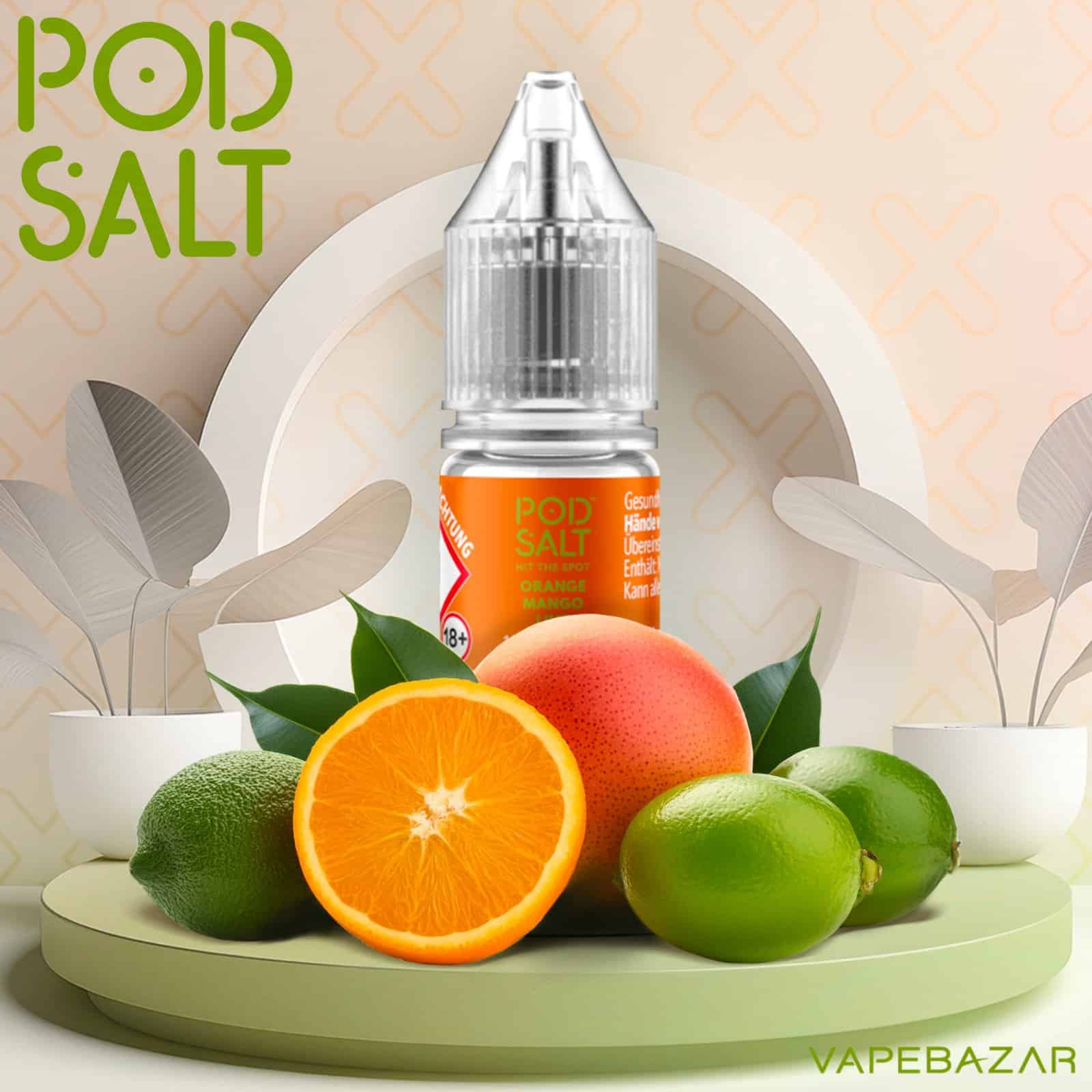 OrangeMangoLime | Vapebazar Vapebazar Pod Salt X Nikotinsalz Liquid - Orange Mango Lime