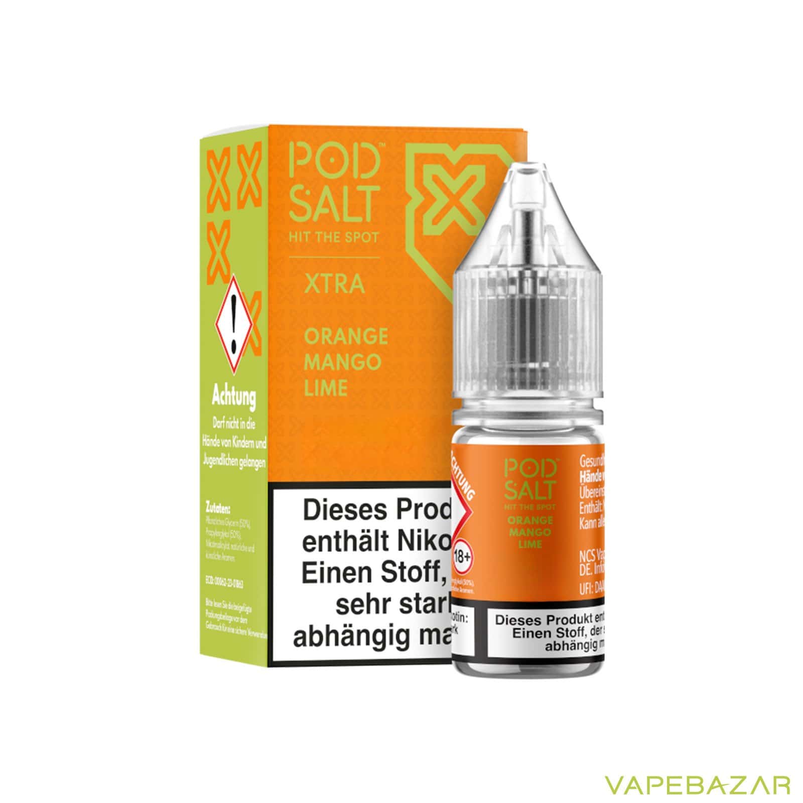 OrangeMangoLime3 | Vapebazar Vapebazar Pod Salt X Nikotinsalz Liquid - Orange Mango Lime