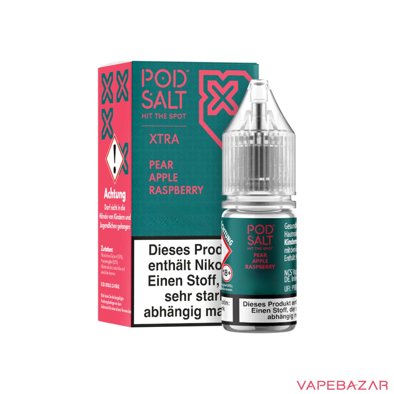 PearAppleRaspberry3 | Vapebazar Vapebazar Pod Salt X Nikotinsalz Liquid - Pear Apple Raspberry