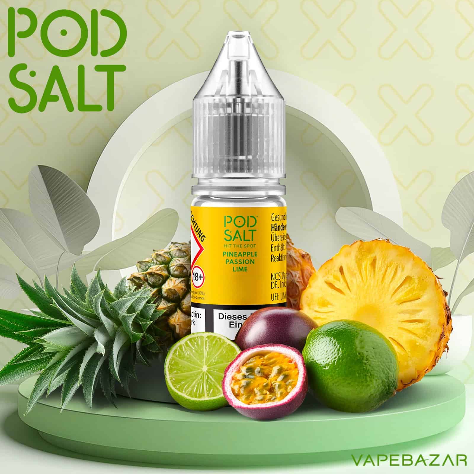 PineapplePassionLime | Vapebazar Vapebazar Pod Salt X Nikotinsalz Liquid - Pineapple Passion Lime