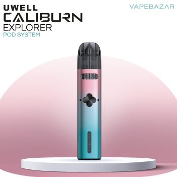 a close up of a device UWELL Caliburn Explorer Podsystem - Pink and Cyan