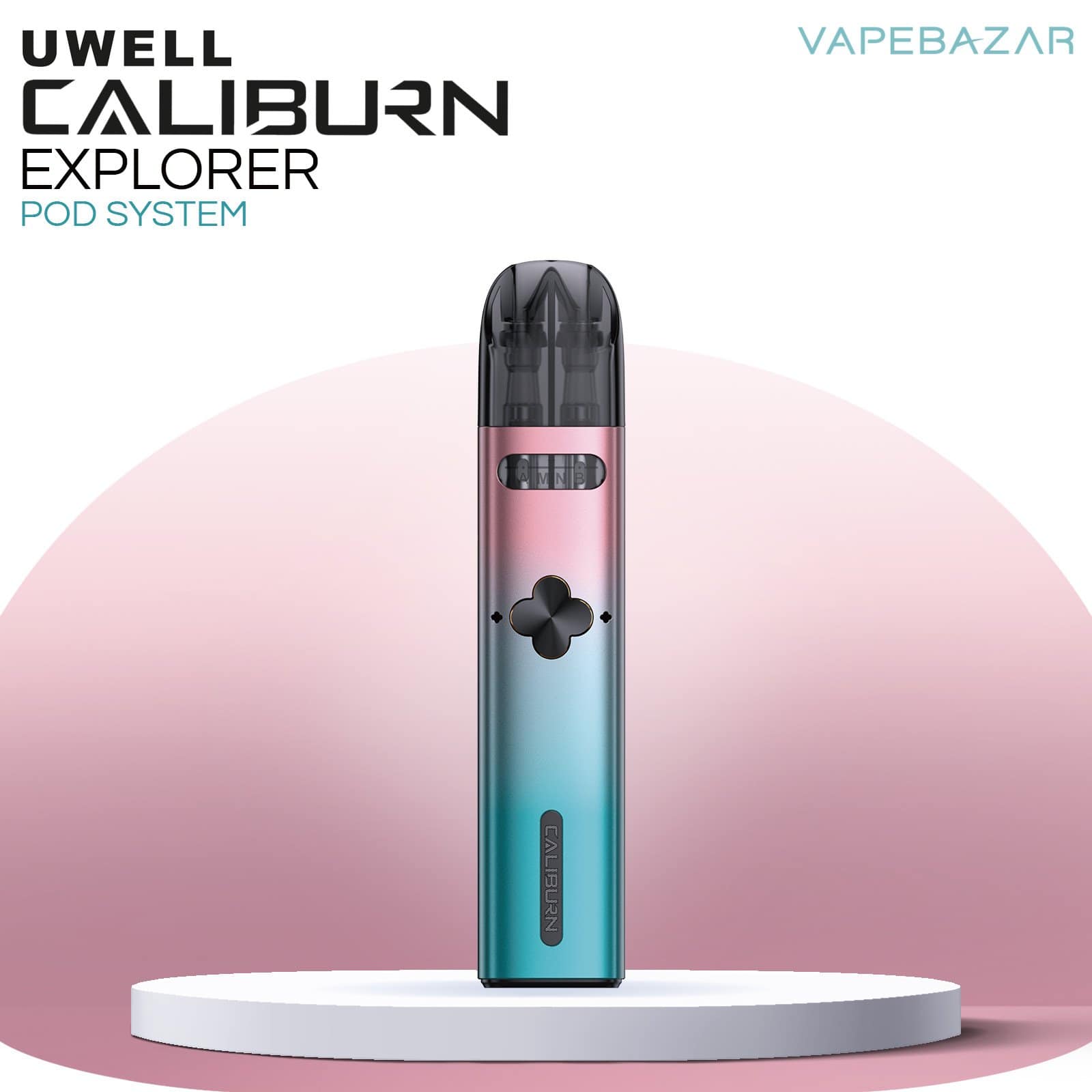 PinkCyan | Vapebazar A Close Up Of A Device Uwell Caliburn Explorer Podsystem - Pink And Cyan