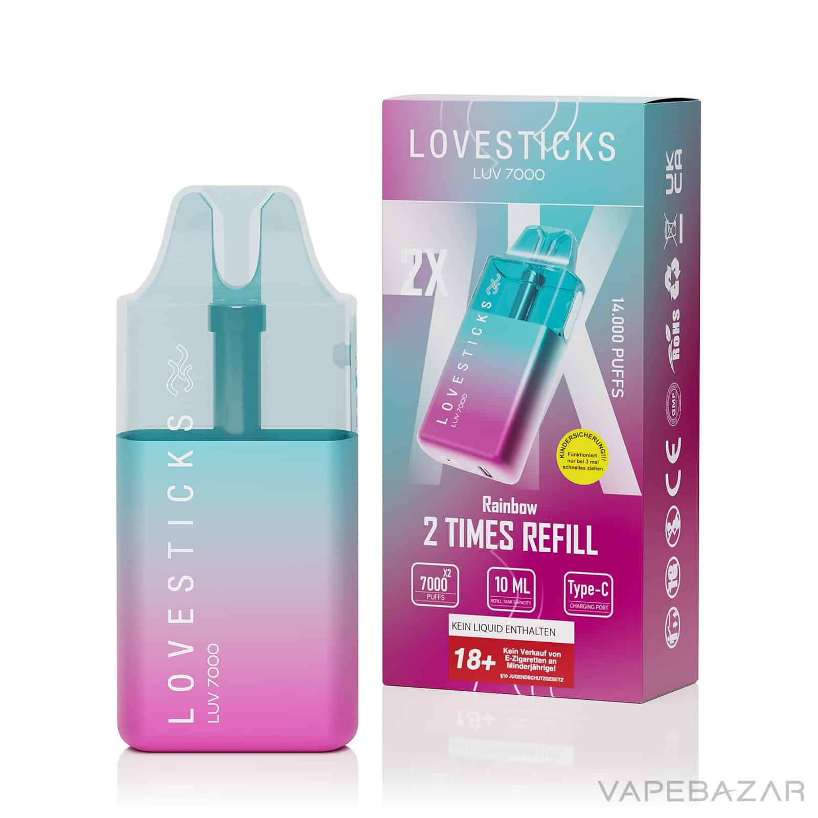 Rainbow3 | Vapebazar Lovesticks Luv 7000 - Rainbow Vapebazar