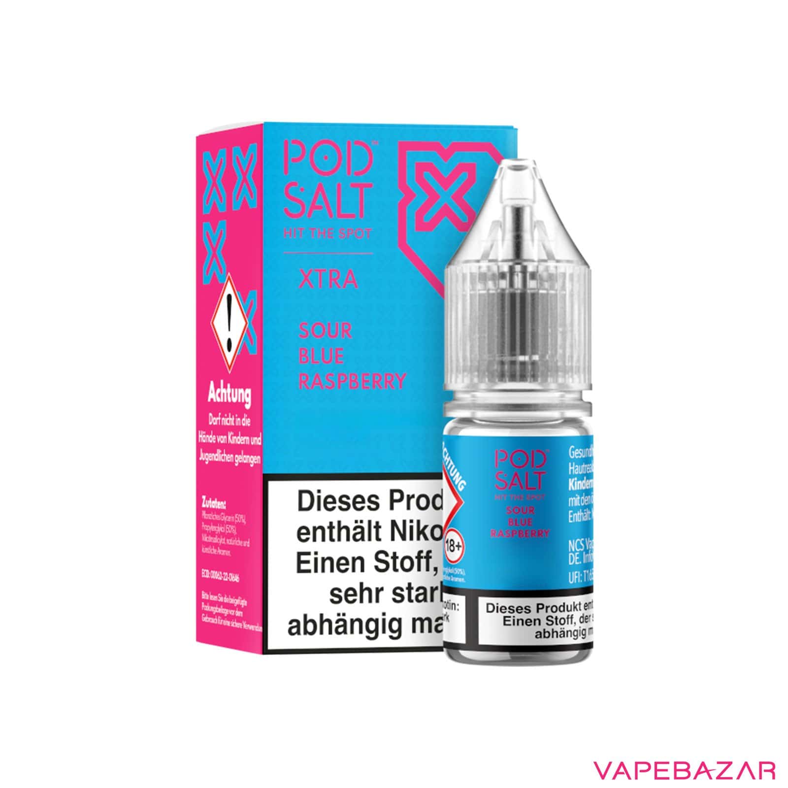 SourBlueRaspberry3 | Vapebazar Vapebazar Pod Salt X Nikotinsalz Liquid - Sour Blue Raspberry