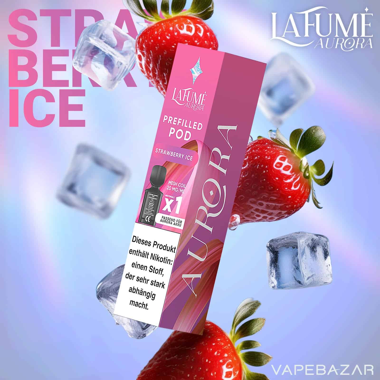 StrawberryIce | Vapebazar La Fume Aurora Podsystem - Strawberry Ice 2Er Pack