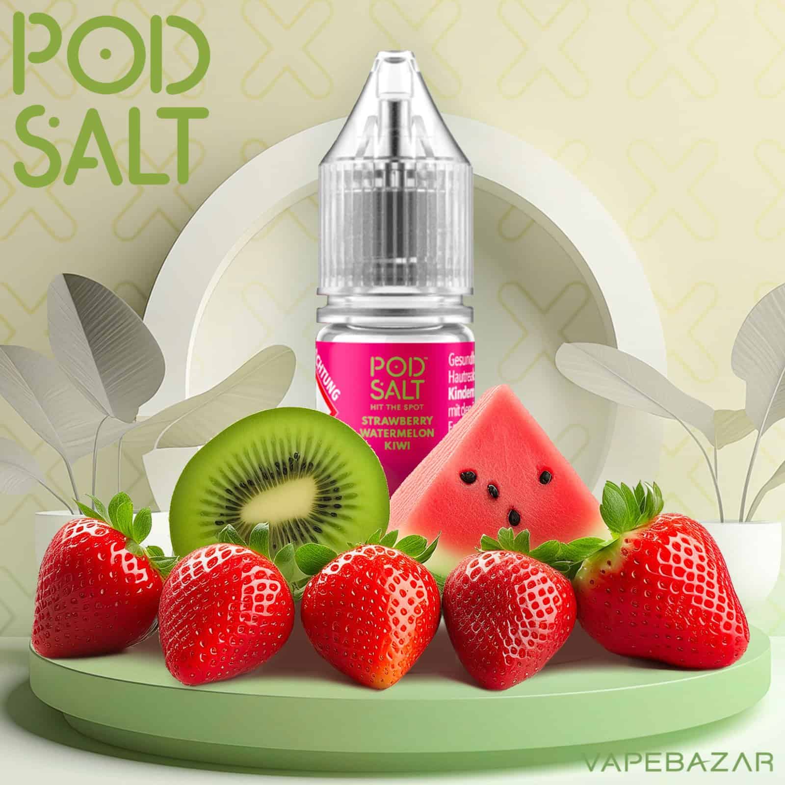 StrawberryWatermelonKiwi | Vapebazar Vapebazar Pod Salt X Nikotinsalz Liquid - Strawberry Watermelon Kiwi