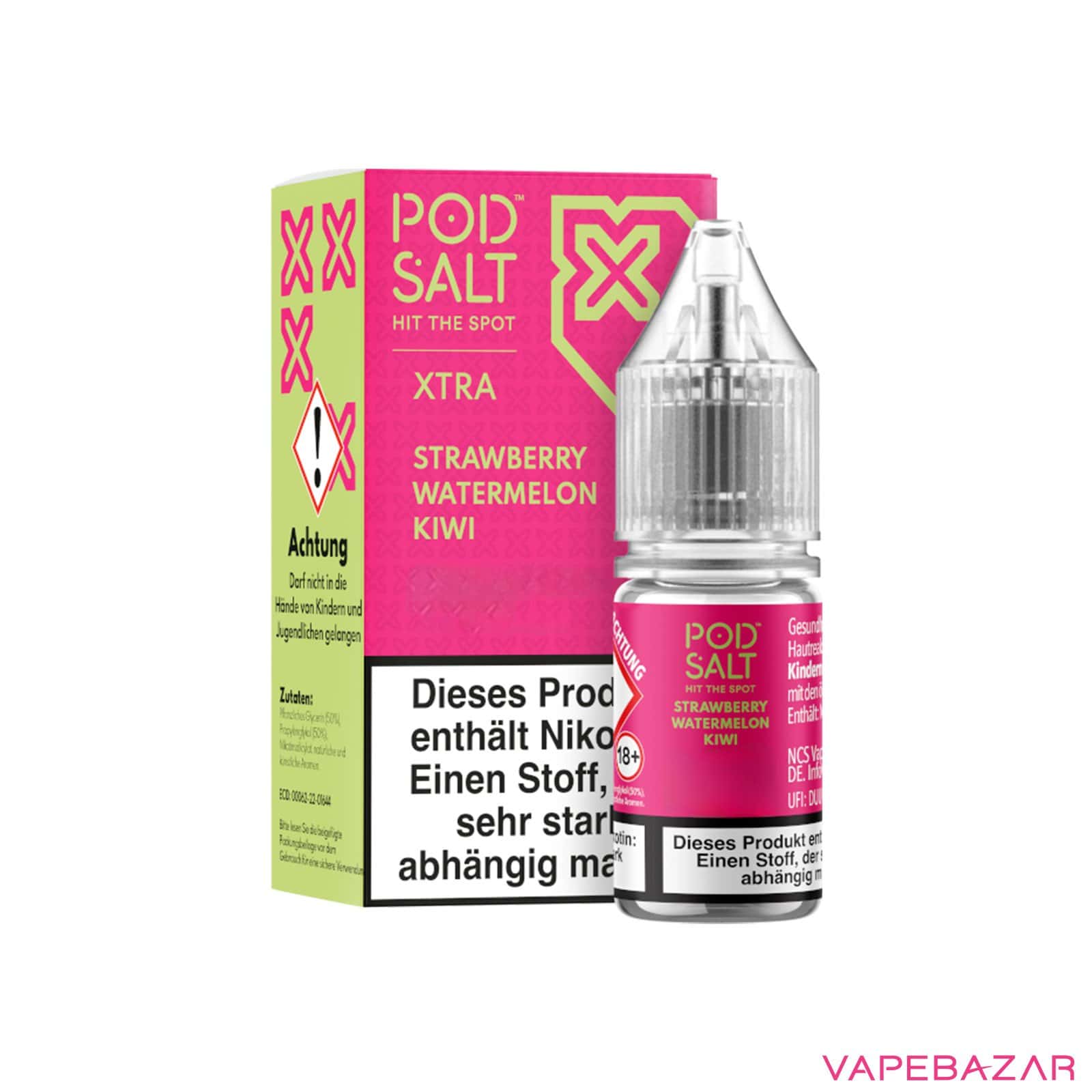 StrawberryWatermelonKiwi3 | Vapebazar Vapebazar Pod Salt X Nikotinsalz Liquid - Strawberry Watermelon Kiwi