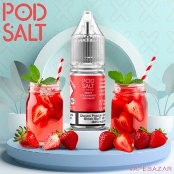 Vapebazar Pod Salt X Nikotinsalz Liquid - Sweet Strawberry lemonade